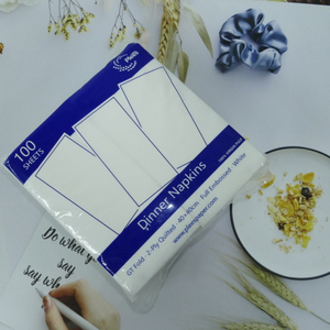 中国工場選択原料紙ナプキンバージンパルプディナーペーパー家庭用パックティッシュナプキン 